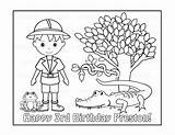Coloring Safari Pages Jungle Printable Personalized Party Drawing Explorer Jeep Birthday Name Girl Animal Boy Kids Printables Print Pdf Animals sketch template