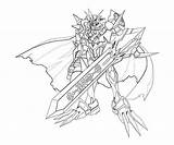 Omnimon Coloring Pages Weapon Armored Template Another sketch template