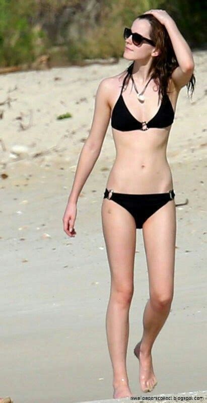 Emma Watson In A Black Bikini On The Beach Star Of Harry