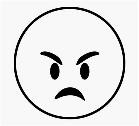 angry clipart black  white
