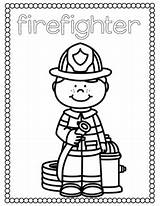 Coloring Community Helpers Pages Kindergarten Subject sketch template