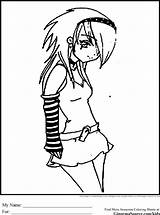 Coloring Pages Emo Anime Girl Boy Teens Couple Print Colouring Gothic Ginormasource Color Printable Getdrawings Noted Drawings Template Adults Explore sketch template
