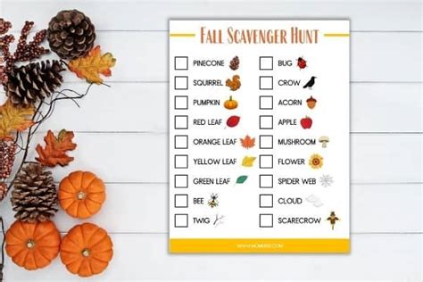 printable fall scavenger hunt mombrite