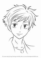 Host Ouran Club Draw Kaoru Hitachiin School High Drawing Step Anime sketch template