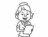 Colorear Enfermera Enfermeira Infermiera Infermera Enfermeras Desenho Sonriente Dibuixos Sorridente Medicos Sorrir Dottoressa Dibuix Acolore Bimbo Metges Pediatrician Profesiones sketch template