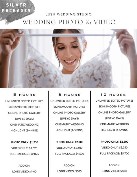 wedding photography videography packages