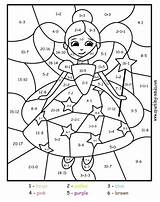 Color Number Addition Fairy Subtraction Coloring Math Sparkling Minds Worksheet Pdf Print sketch template