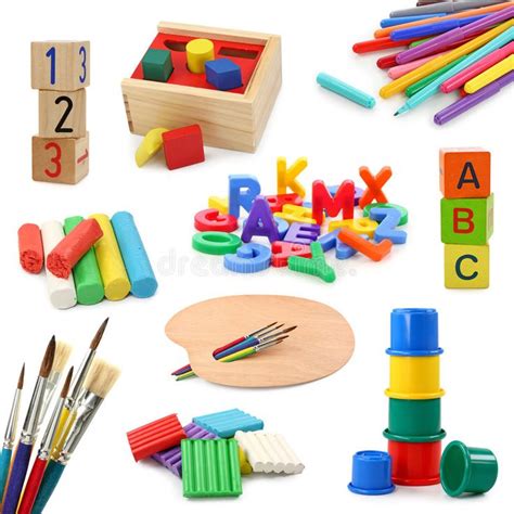 preschool objects collection stock photo image  magnet equipment