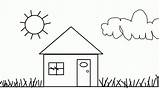 Coloring House Pages Kids Printable Gif sketch template