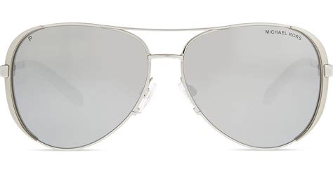 lyst michael kors mk5004 chelsea aviator sunglasses in metallic