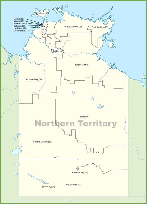 northern territory local government area map ontheworldmapcom