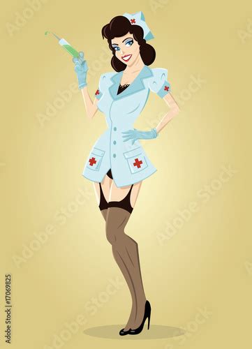 nurse pin up illustration stock image and royalty free vector files