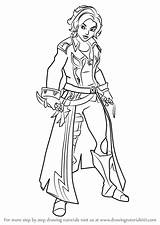 Coloring Pages Paladin Paladins Drawing Maeve Draw Template sketch template