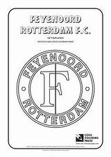 Coloring Logo Pages Soccer Cool Feyenoord Logos Clubs Rotterdam Mandale Juventus Fc Madrid sketch template