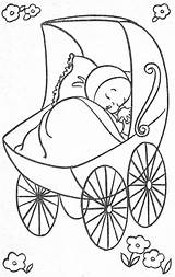 Baby Stroller Coloring Drawing Pages Buggy Carriage Vintage Embroidery Clipart Sketch Jesus Happy Pooh Patterns Hand Color Paintingvalley Printable Books sketch template