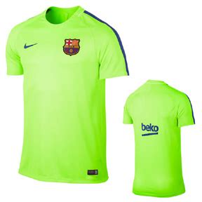 nike barcelona dry squad soccer training jersey ghost green  soccerevolution