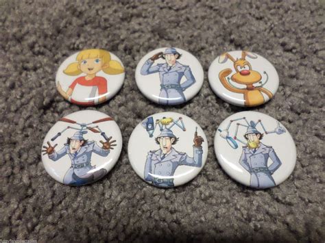 inspector gadget 6 pack of 1 25 inch pinback buttons or magnets usa