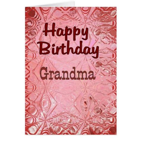 happy birthday grandma card zazzle