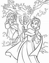 Beast Beauty Coloring Rose Pages Disney Getdrawings sketch template