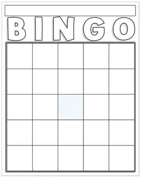 blank bingo card template microsoft word intended  blank bingo