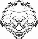 Scary Killer Easy Draw Clown Drawing Clowns Coloring Pages Drawings Face Faces Klowns Color Space Outer Halloween Way Svg Getdrawings sketch template