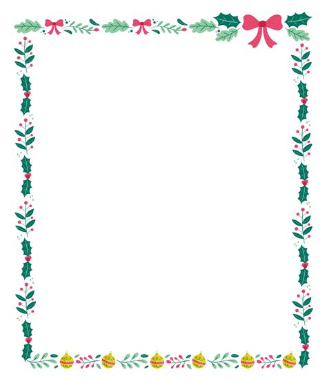 printable christmas page borders