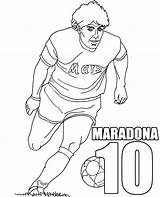 Coloring Maradona Pages Diego Drawing Footballers Football Armando Sheet Footballer Draw Popular Step Print Coloringhome sketch template