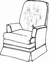 Coloring Furniture Pages Armchair Kids sketch template