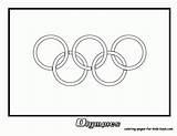 Coloring Olympic Pages Flag Rings Clipart Print Circles Library sketch template