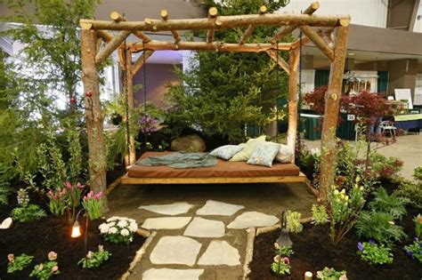 canape  lit suspendu pour decoration de terrasse  jardin