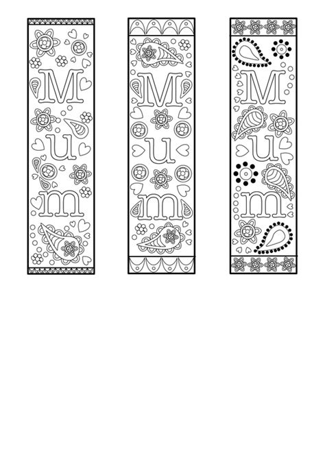 printable mothers day bookmark template
