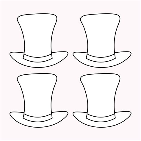 printable top hat template printable word searches
