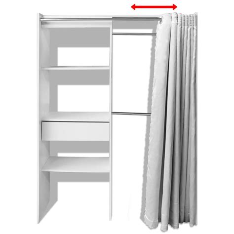 cloth cabinet  curtain adjustable  width   cm white