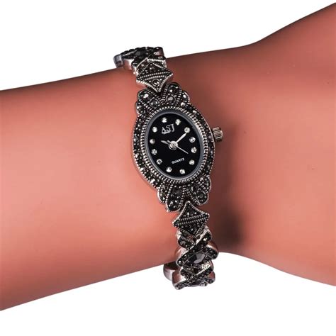 buy ladies black vintage bracelet  womens watches  small wrists