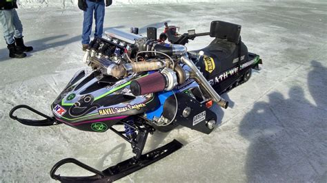 video  turbocharged ls swapped snowmobile  insane