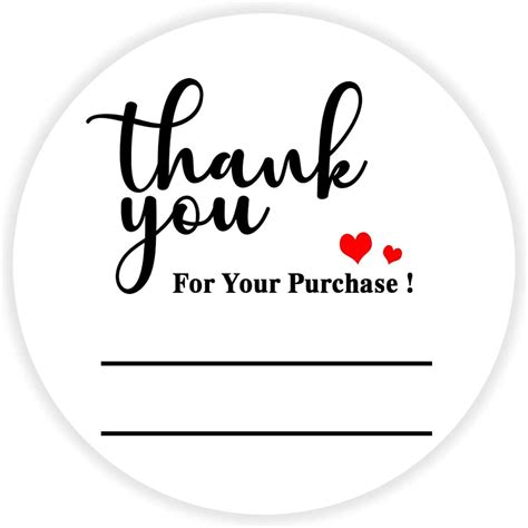 purchase stickersthank  labels  lines