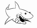 Shark Coloring Pages Cartoon Kids Bull Printable sketch template