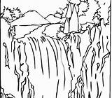 Waterfall Coloring Pages Adults Getcolorings Printable Adult sketch template