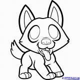 German Shepherd Puppy Drawing Coloring Draw Dog Cute Easy Husky Anime Pages Cartoon Drawings Step Head Outline Puppies Animals Clipart sketch template