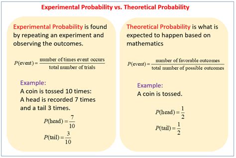 theoretical probability  experimental probability solutions