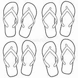 Flops Flop Sandals sketch template