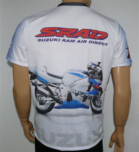 suzuki srad t shirt with logo and all over printed picture