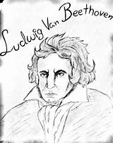 Beethoven Drawing Getdrawings Ludwig Van sketch template