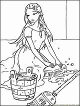 Cinderella Coloring Pages Charming Prince Library Clipart Story Stepmother Color Popular Coloringpages101 Scrubbing sketch template