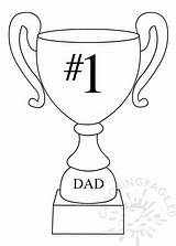 Trophy Dad sketch template