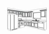 Kitchen Cabinet Drawing Cabinets Sketch Ikea Setup Cost Getdrawings Sketches Paintingvalley sketch template