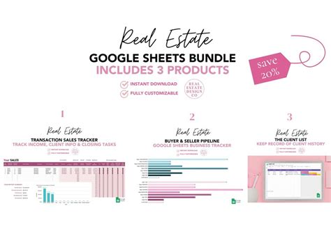 google sheets real estate template bundle yearly sales etsy ireland