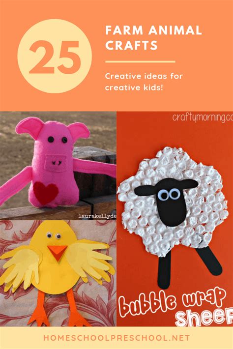 fantastic farm animal crafts  preschool kids