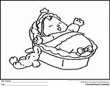Baby Coloring Girls Bassinet Kids Ginormasource sketch template