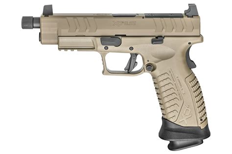 springfield xdm elite  tactical osp mm desert fde pistol  threaded barrel vance outdoors